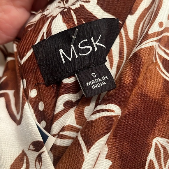 MSK brown print halter maxi dress-size S-NWT - Picture 5 of 6